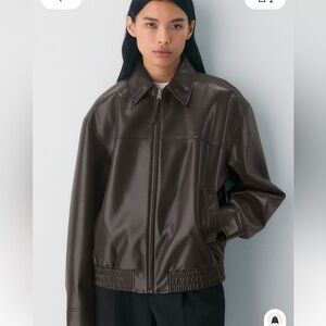 Wilfred Falcon Unreal leather Aritzia jacket in rich Mocha brown